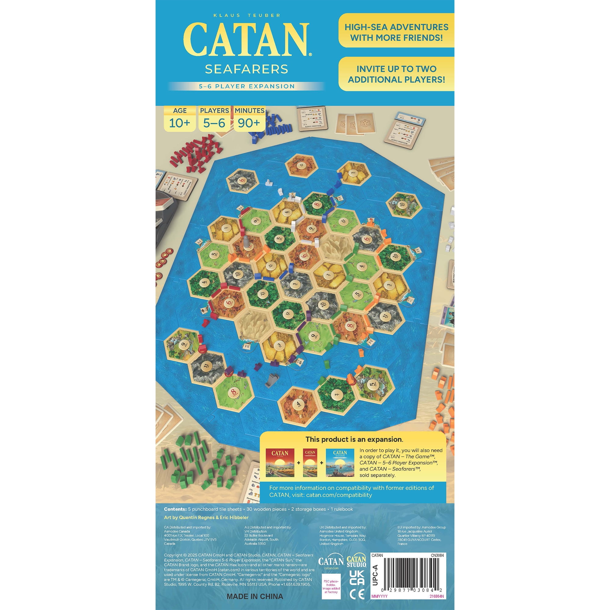 CATAN – Seafarers Expansion 5-6 Player Expansion Strategy Board Game for Ages 10 and up, from Asmodee