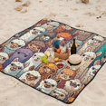 thumbnail image 2 of Alpaca Llama Animal Faces Picnic Blankets Extra Large 78"x78" Beach Blanket Waterproof Sandproof Outdoor Mat for Camping Travel Park, 2 of 6