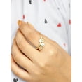 thumbnail image 2 of JewelersClub 14K Gold over Silver Leaf Friendship Ring for Women | Dainty 14k Gold over Silver Promise Ring For Women | Stackable Silver Open Band Olive Branch Ring For Women, 2 of 5