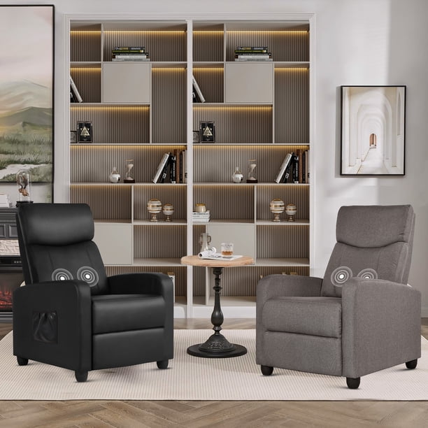 ComHoma 昇降式 電動 DTS-110-120-MARBLE-GRAY Comhoma Push Back Fabric Massage Recliner with Footrest, Grey
