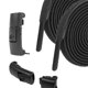 thumbnail image 5 of Bloqueo elástico Sin cords Cords de Bloqueo plano Cuerdas rápidas 100 cm Hebillas de metal para Reemplazo , Negro puro Salvador Cordones elásticos sin atar, 5 of 10
