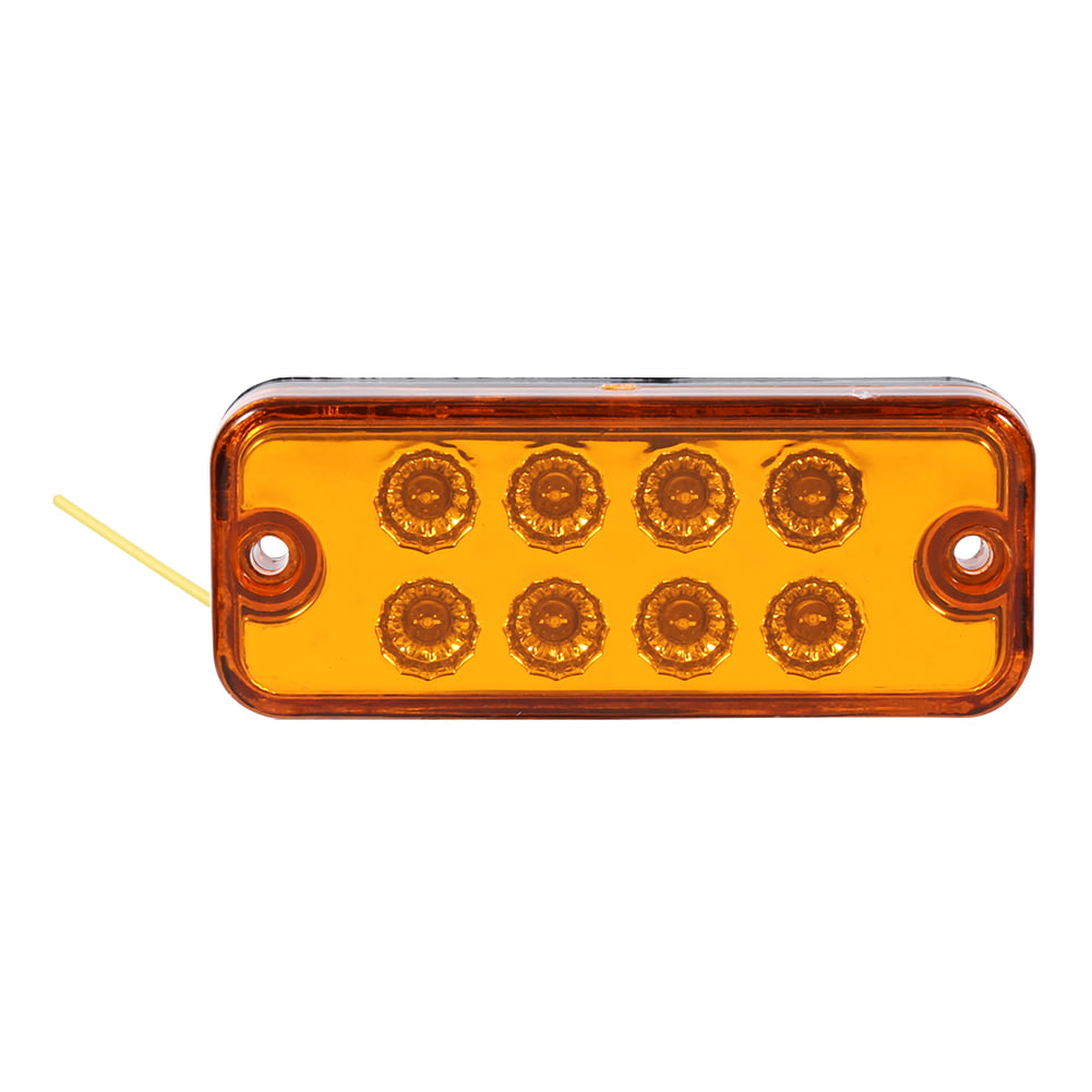 Fydun Side Marker Lamps 6pcs 8 LED Clearance Side Marker Light Indicator Lamp Truck Trailer Lorry Green 