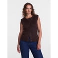 thumbnail image 2 of Scenario Women's Button Front Textured Sweater Vest, Lightweight, Sizes XS-XXXL, 2 of 7