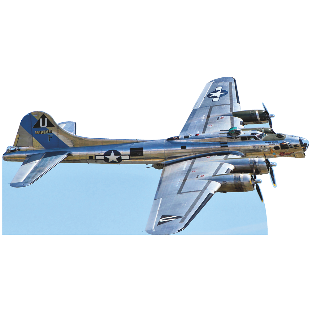 H20242 Boeing B-17 Flying Fortress Heavy Bomber Airplane Cardboard Cutout Stand