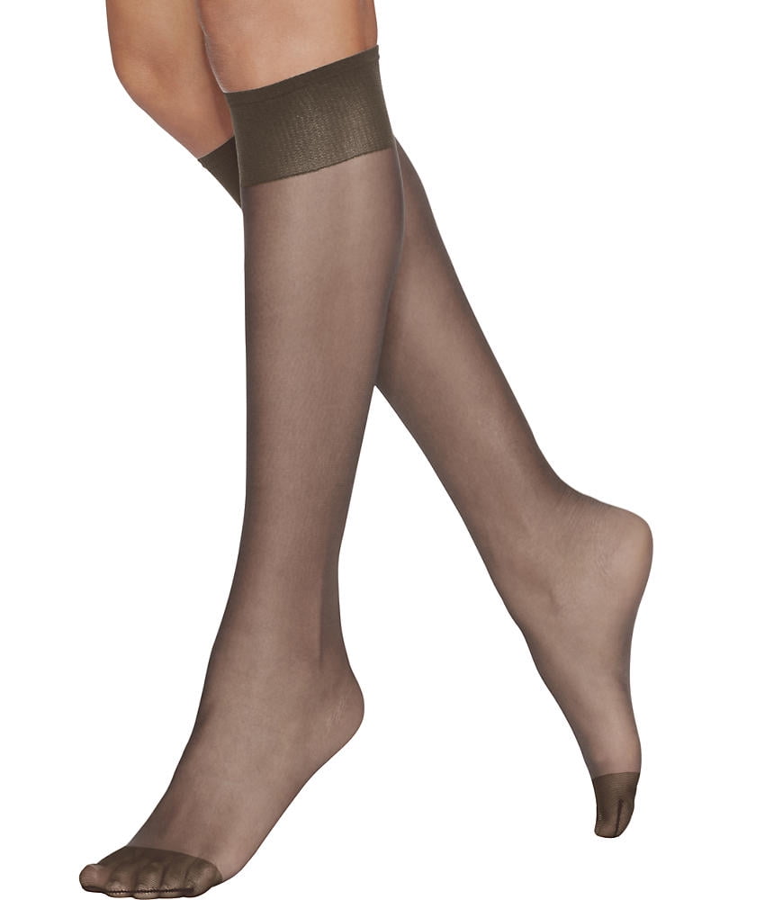 Hanes Hanes Silk Reflections Reinforced Toe Knee Highs 2Pack
