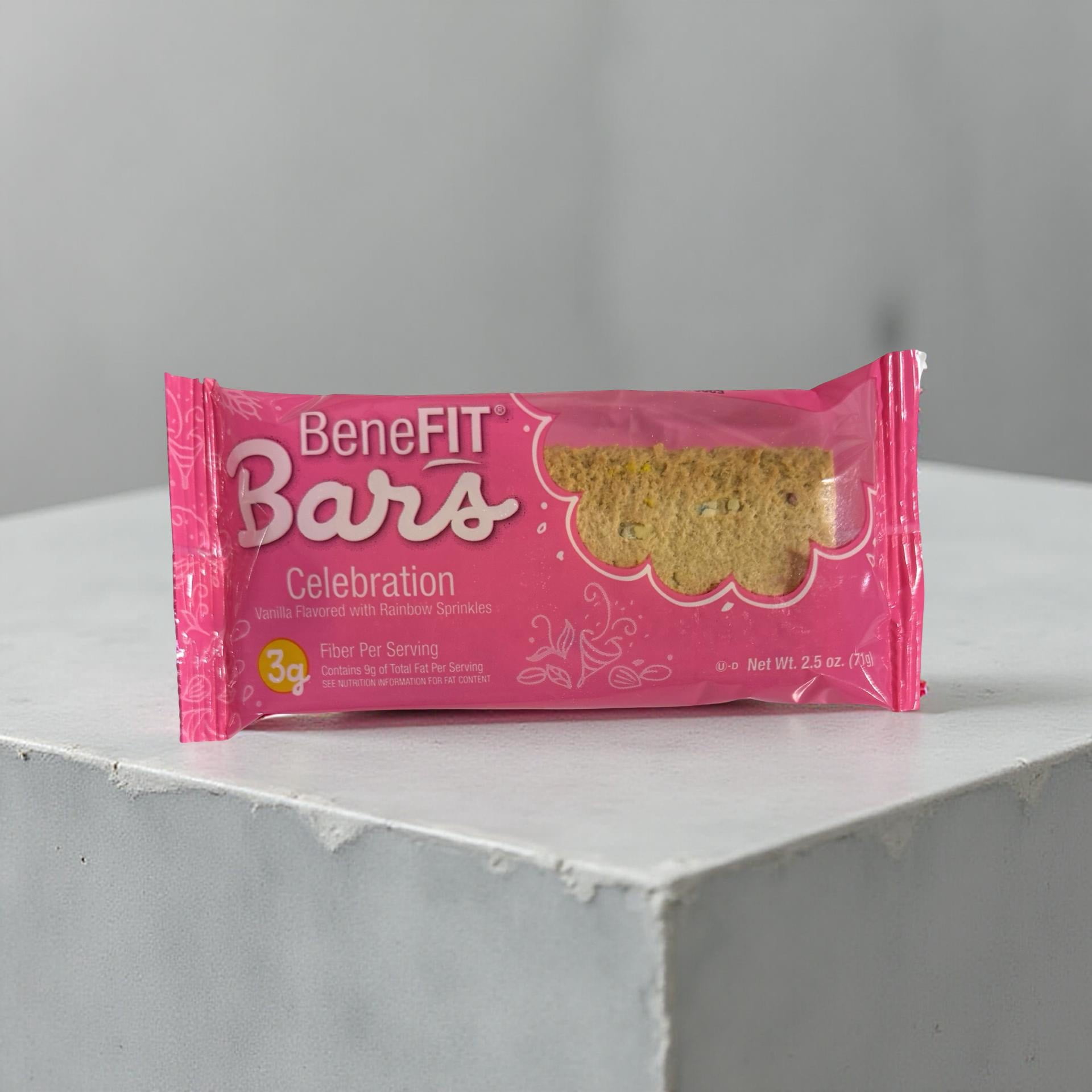 Celebration Birthday Cake BeneFit Bars by Readi-Bake 2.5 Ounce | Value Pack of 12