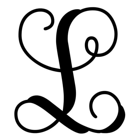 Download Custom Decor Initial It - L Vine Monogram - 12.5 in #1950 ...