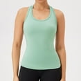 thumbnail image 2 of SHITINN Athletic Top for Women Olive Women's Solid Color Yoga Vest Sports Quick Drying Vest, 2 of 5
