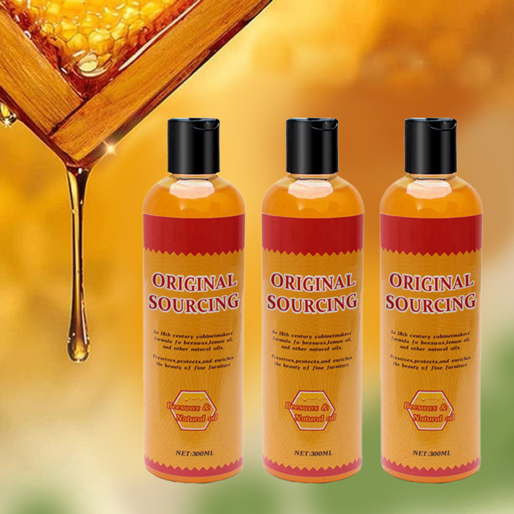 Originalsourcing 3Pcs Wood Seasoning Beewax, Beeswax Wood Furniture Cleaner and Polish for Wood