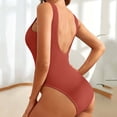 thumbnail image 5 of MSJUHEG Strapless Swimsuits for Women,Bandeau Bathing Suits,High Waisted Bikini Sets for Women,Push Up Bathing Suits for Women,V Neck,Ruched Push Up Bathing Suit,Push Up Swimsuits for Women Coffee S, 5 of 6