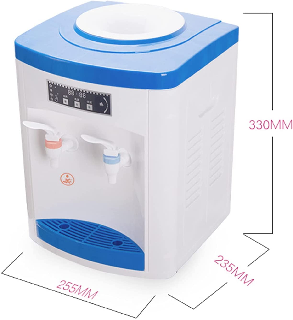 5 Gallons Water Cooler Dispenser Freestanding Electric Water Cooler Bottom Loading Hot+Cold Water Dispenser Countertop for Homes Kitchens Offices Dorms