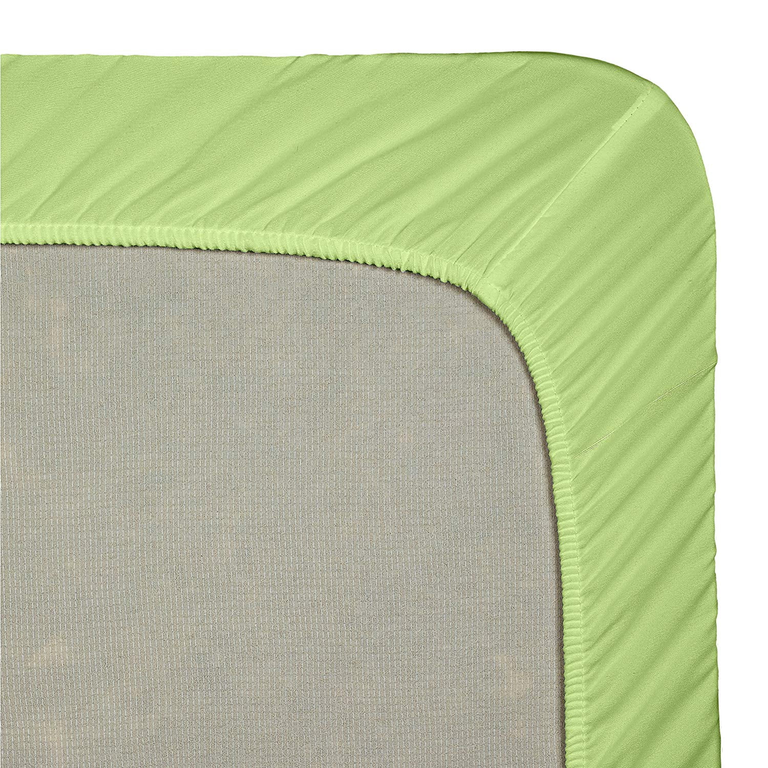 Clara Clark Premier 1800 Collection Single Microfiber Fitted Sheet, Queen Size, Garden Green
