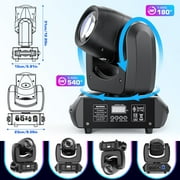 18 Prism LED Moving Head Light 120W DJ Lights Stage Lighting by DMX and Sound Activated Control Spotlight for Disco Party Wedding KTV Club Show,2pcs