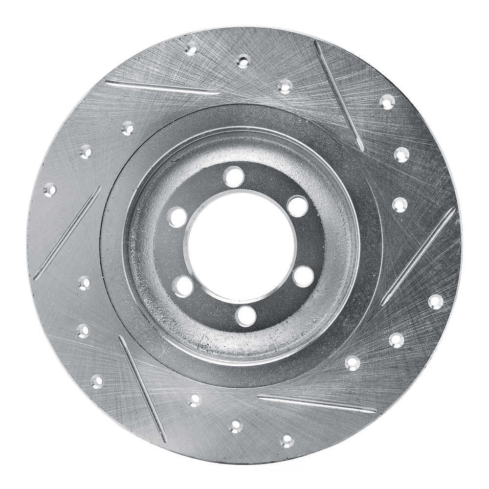 Dynamic Friction Company 631-16003L DFC Brake Rotor - Drilled And Slotted - Silver