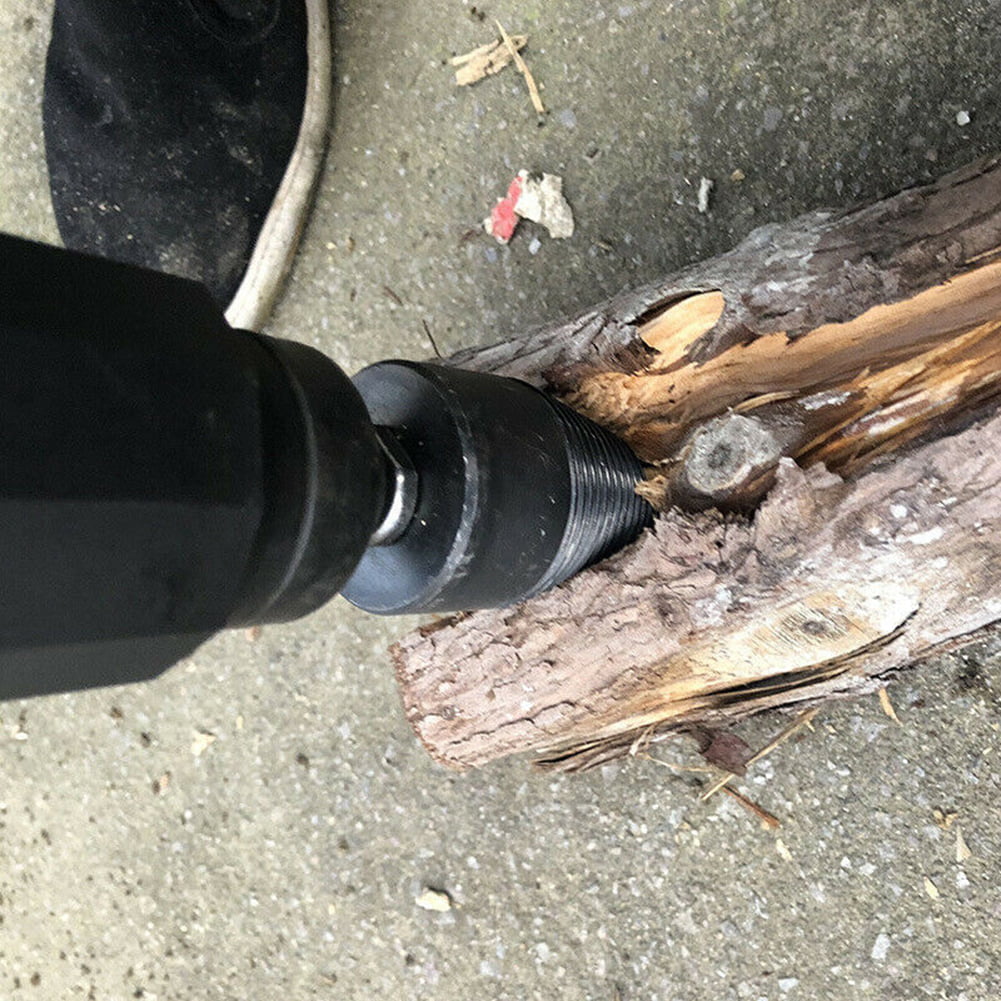 Firewood Drill Bit Wood Cone Reamer Punch Driver Split Drilling Tool Hex Shank