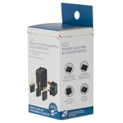 Protege 6-Piece Travel Electrical Power AC Plug Adapter and Converter Set