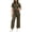Army Green, variant on Womens 2 Piece Outfits Sweatsuit Short Sleeve Tops and Drawstring Waist Cropped Wide Leg Pants Lounge Workout Sets