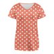 thumbnail image 4 of Camisas de Cuello de Tripulación de Manga Corta para las Mujeres Plisado Mangas de Ruffle, Cuello Redondo Casual Primavera Y Blusa de Verano, 4 of 5