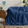 thumbnail image 6 of Bare Home Microplush Fleece Blanket - 300 GSM - Fuzzy Microfleece - Soft & Plush - Giant, Dark Blue, 6 of 10