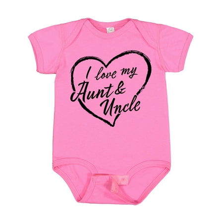 

Inktastic I Love My Aunt and Uncle in Black Chalk Heart Gift Baby Boy or Baby Girl Bodysuit