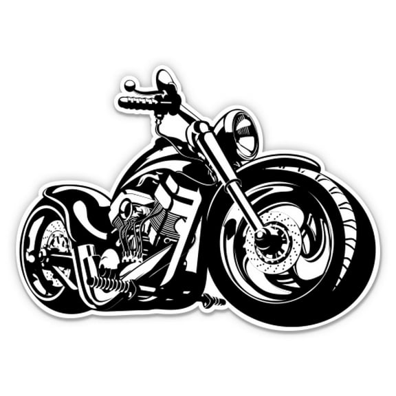 Motorcycle - 3" Vinyl Sticker - For Car Laptop Water Bottle Phone - Waterproof Decal