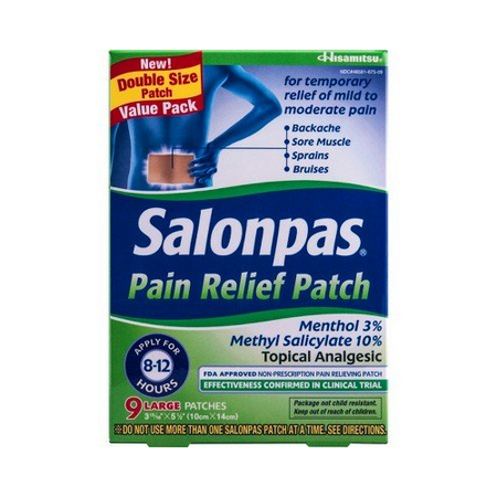 Salonpas Pain Relieving Patch 9 Large Patches Each