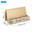thumbnail image 2 of Business Card Holder for Desk, 2 Pack Rhinestone Business Card Holders Crystal Card Stand Organizer, Gold Tone, 2 of 5