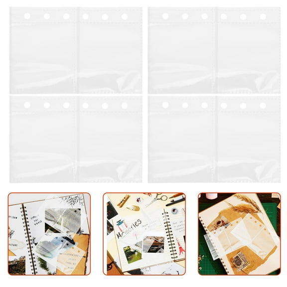 FRCOLOR 50pcs Photo Protector Sleeves Binder Sleeves Photo Card Sleeves Loose Leaf Card Protectors Small Loose Leaf Pocket