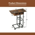 thumbnail image 2 of Gymax 2PCS C-Shaped End Side Sofa Table Nightstand Flip-Up Top w/ Charging Station & Wheels, 2 of 9