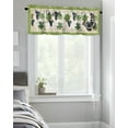 thumbnail image 4 of Kitchen Cafe Valance Curtain for Small Windows,Farm Fruit Purple Grape and Leaves Rod Pocket Valances Retro Green and Letter Texture Window Treatment Panel for Living Room/Bedroom/Bathroom,54x18in, 4 of 9
