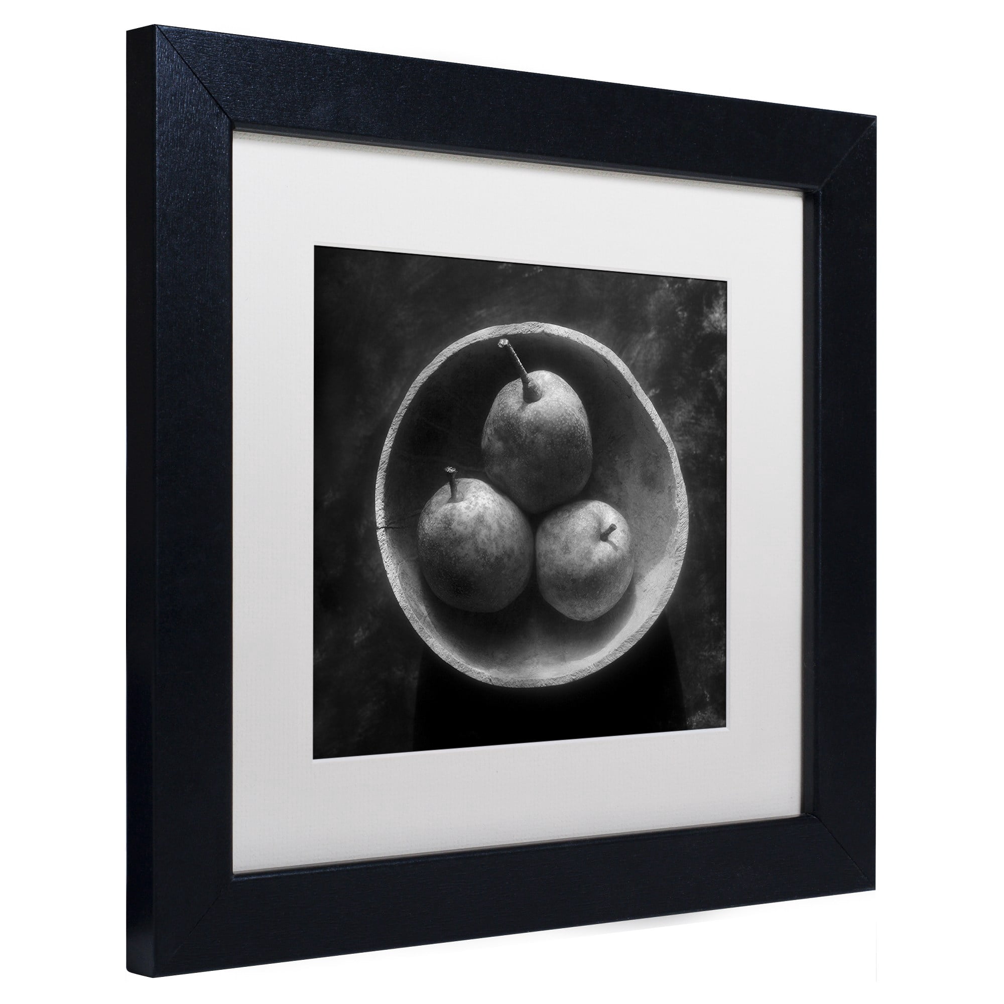 Trademark Fine Art "Circulo de Peras" Canvas Art by Moises Levy White Matte, Black Frame