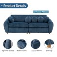 thumbnail image 3 of Aukfa 85" Modern Comfy Sofa, Upholstered Deep Seat Couch for Living Room, 5 Pillows, Corduroy, Blue, 3 of 10