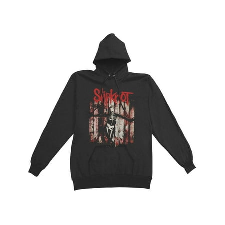 Slipknot Men's Gray Chapter Skeleton Hooded Sweatshirt Black