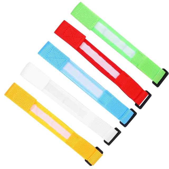 HEANUJJ 5Pcs Practical LED Wristband Glow Bracelets with Easy Battery Replacement for Outdoor Safety
