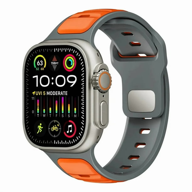 Correa de Silicona Transpirable para Apple Watch, Bicolor, Deportiva