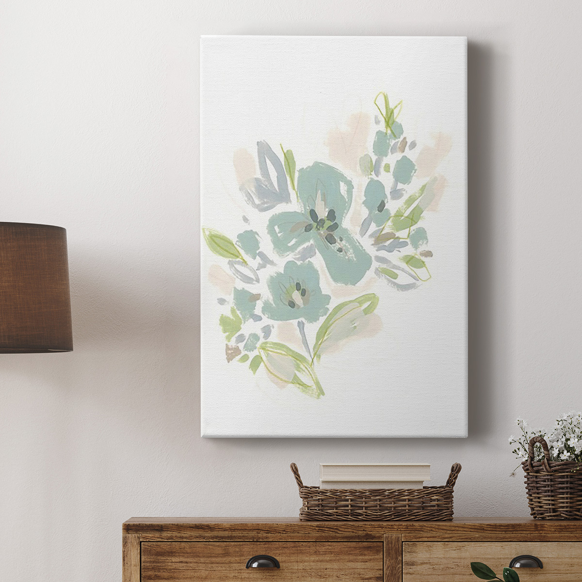 Seafoam Petals III Premium Gallery Wrapped Canvas - Ready to Hang