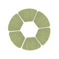 thumbnail image 2 of ziyahi 6X Round Placemats Cup Coaster Heating-resistant Multicolored Decorative Hotel Multipurpose Non-slippery Table Pad Green, 2 of 9