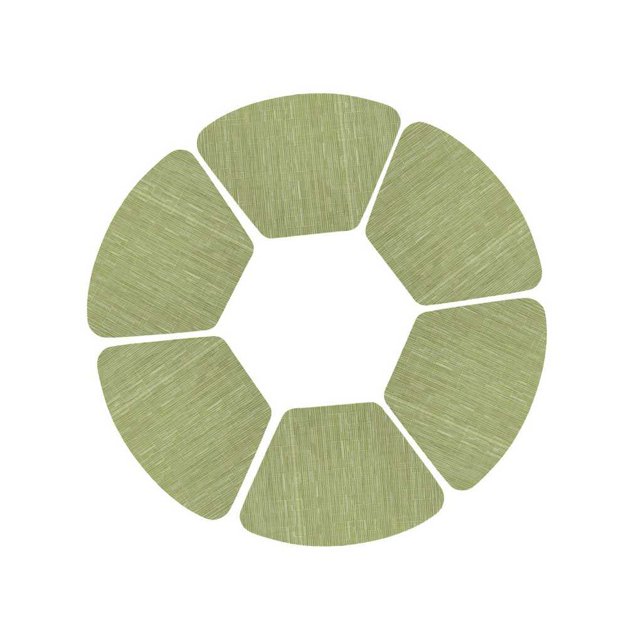 6X Sets de Table Ronds Coupe Coaster Résistant au Chauffage Multicolore Décoratif Hôtel Polyvalent Anti-Dérapant Pad de Table Vert
