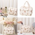 thumbnail image 6 of Lunch Bag – Product Category Lunch Bag Product Title Cute Floral Quilted Tote for Women with Front Pocket Keeps Lunch Fresh for Work Portable Lunch Container Cooler Bag,27X19X1.5 cm,Brown, 6 of 9