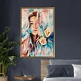 thumbnail image 4 of Girl Wall Decor, Woman Art Canvas, Colorful Canvas, Rose Art Canvas, Abstract Wall Decor, Floral Art Canvas, Flower Art Canvas, Canvas Wall Decor - Black Framed, 4 of 5