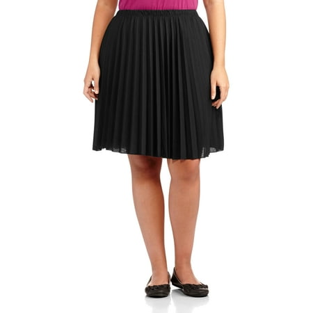 Aqua Blues Women's Plus-Size Pleated Skirt - Walmart.com