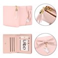 thumbnail image 3 of UTO Wallets for Girl Women Small Unicorn Pendant Card Holder Bifold Kid Purse Vegan Leather with Zipper Coin Pocket(Pink), 3 of 6
