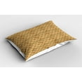 thumbnail image 2 of Ambesonne Retro Pillow Sham, Worn out Ornamental Wavy, 26" X 20", Tan and Caramel, 2 of 2