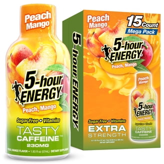5-hour ENERGY Shot, Extra Strength Peach Mango Flavor, 15ct