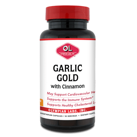 Olympian Labs Garlic Gold with Cinnamon Capsules, 30 Ct