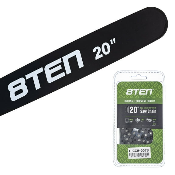 8TEN 20" Chainsaw Bar & Chain .058 3/8 72DL for Husqvarna MK1010446