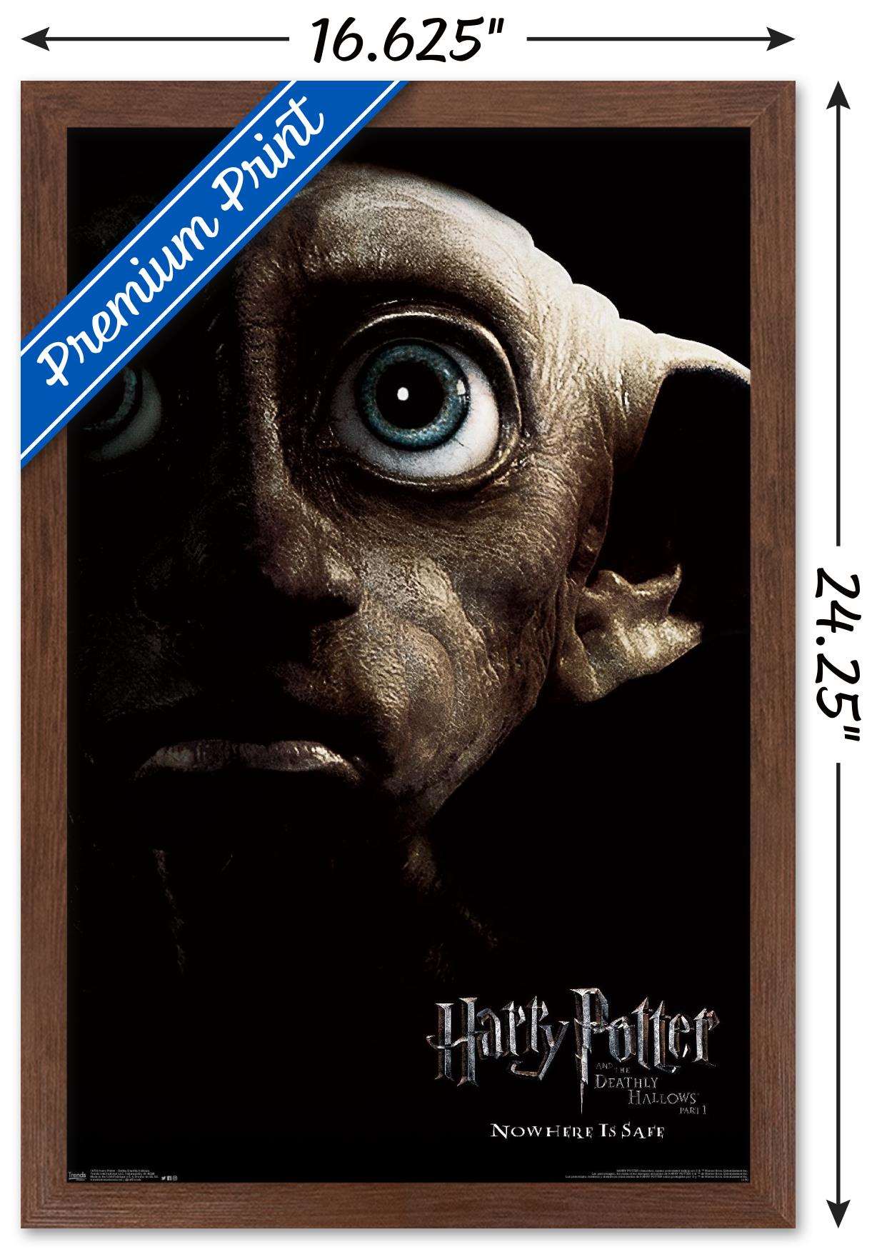 Harry Potter and the Deathly Hallows: Part 1 - Dobby One Sheet Wall Poster, 14.725" x 22.375", Framed