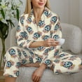 thumbnail image 6 of Fotbe 70s Disco Ball Pattern Long Sleeve Pajama Set for Women,Sleepwear Set,2-piece Loungewear Set,Soft PJs Comfy Nightwear with Pockets -X-Large, 6 of 7