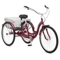 thumbnail image 2 of Schwinn Meridian Adult Tricycle, 26 Inch Wheels, Single Speed, Black Cherry, 2 of 7