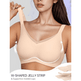 thumbnail image 4 of Womens Wireless Bras V Mesh Comfortable Bralette Supportive Tshirt Bra No Underwire Seamless Push Up Everyday Bras, 4 of 11